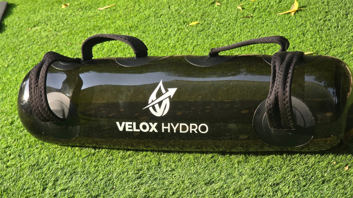 Velox Hydro water power bag resting on grass